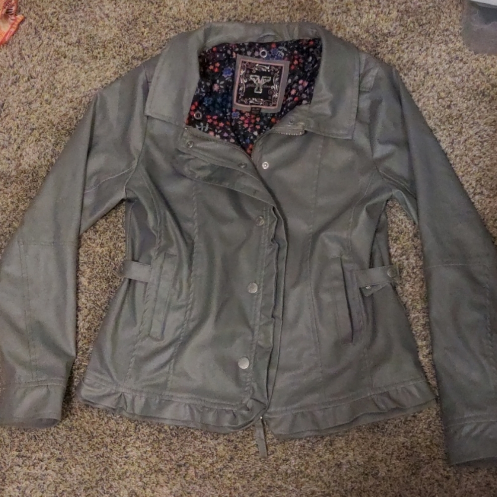 Girls faux leather jacket